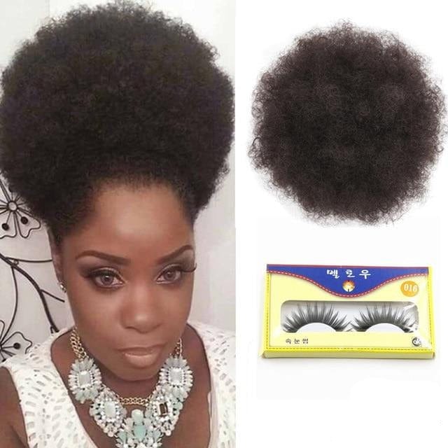 8inch Short Afro Puff Synthetic Hair Bun - east2cart.uk