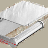 Toilet Paper Holder Black with Shelf Aluminum Bathroom Paper Towel Holder Wall Mounted Metal Roll Paper Holder Ashtray Cover - east2cart.uk