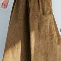 Retro Corduroy Pleated Skirt