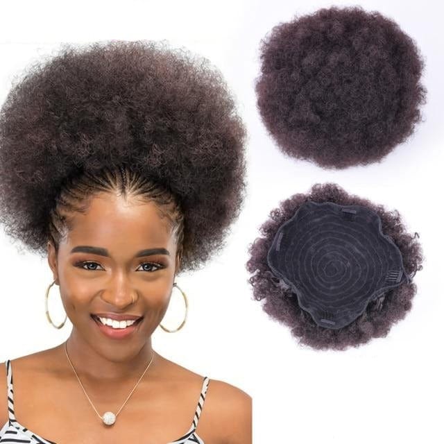 8inch Short Afro Puff Synthetic Hair Bun - east2cart.uk