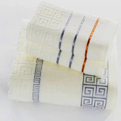 100% Cotton Geometric Pattern Bath Towel For Adults - east2cart.uk