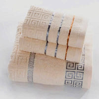 100% Cotton Geometric Pattern Bath Towel For Adults - east2cart.uk