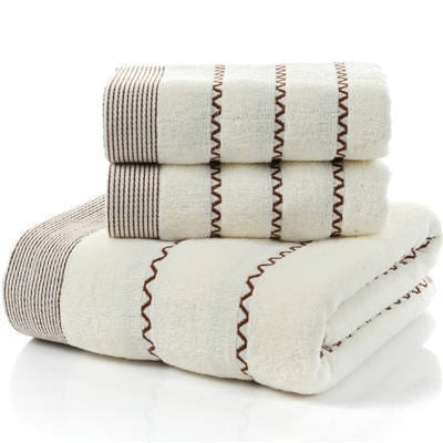 100% Cotton Geometric Pattern Bath Towel For Adults - east2cart.uk