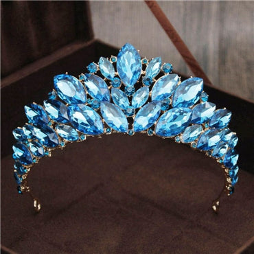 Luxury Princess Headdress Bride Tiara Crown Red Crystal Headbands Prom Party Wedding Accessories Bridal Hair Jewelry ornaments - east2cart.uk