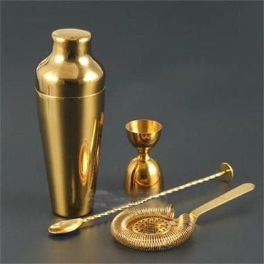 Copper Gold Plated 4 Pieces Cocktail Set - east2cart.uk