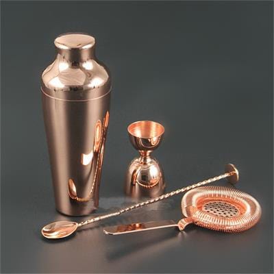 Copper Gold Plated 4 Pieces Cocktail Set - east2cart.uk