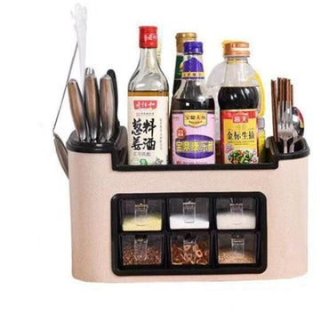 Multifunctional Kitchen Seasoning Box Spice Jar Container Spice Rack Organizer Kitchen supplies Rack Knife Storage Shelf - east2cart.uk