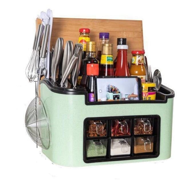 Multifunctional Kitchen Seasoning Box Spice Jar Container Spice Rack Organizer Kitchen supplies Rack Knife Storage Shelf - east2cart.uk