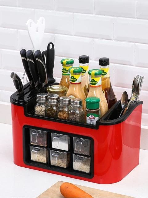 Multifunctional Kitchen Seasoning Box Spice Jar Container Spice Rack Organizer Kitchen supplies Rack Knife Storage Shelf - east2cart.uk