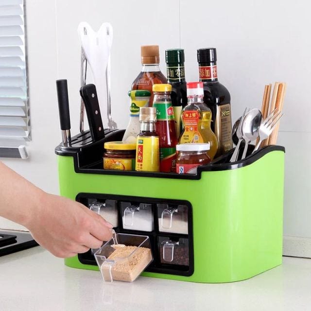 Multifunctional Kitchen Seasoning Box Spice Jar Container Spice Rack Organizer Kitchen supplies Rack Knife Storage Shelf - east2cart.uk