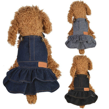 Dogs Clothing Tutu Denim Skirt - east2cart.uk