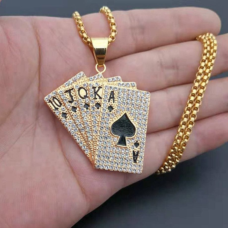 Playing Card Straight Flush Pendant - east2cart.uk