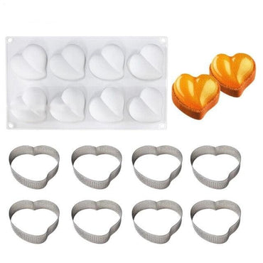 SHENHONG Egg Tart Ring Suit Silicone Cake Molds Chocolate Mousse French Dessert Moulds Pastry Tools Decorating Bakeware Baking - east2cart.uk