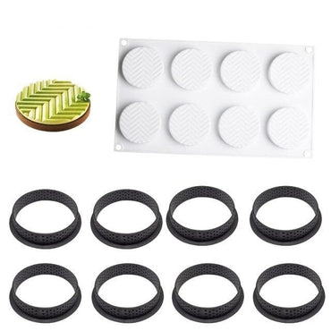 SHENHONG Egg Tart Ring Suit Silicone Cake Molds Chocolate Mousse French Dessert Moulds Pastry Tools Decorating Bakeware Baking - east2cart.uk