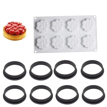 SHENHONG Egg Tart Ring Suit Silicone Cake Molds Chocolate Mousse French Dessert Moulds Pastry Tools Decorating Bakeware Baking - east2cart.uk