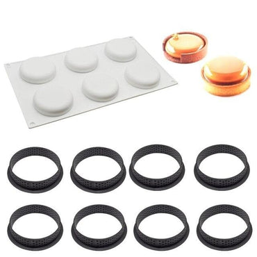 SHENHONG Egg Tart Ring Suit Silicone Cake Molds Chocolate Mousse French Dessert Moulds Pastry Tools Decorating Bakeware Baking - east2cart.uk