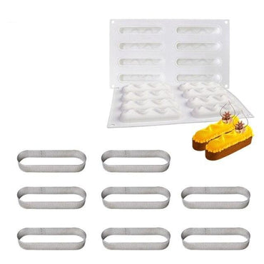 SHENHONG Egg Tart Ring Suit Silicone Cake Molds Chocolate Mousse French Dessert Moulds Pastry Tools Decorating Bakeware Baking - east2cart.uk