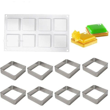 SHENHONG Egg Tart Ring Suit Silicone Cake Molds Chocolate Mousse French Dessert Moulds Pastry Tools Decorating Bakeware Baking - east2cart.uk