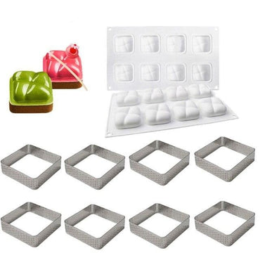 SHENHONG Egg Tart Ring Suit Silicone Cake Molds Chocolate Mousse French Dessert Moulds Pastry Tools Decorating Bakeware Baking - east2cart.uk