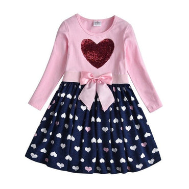 Girls Long Sleeve Winter Dress