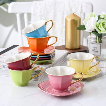 Exclusive Heart Shaped Colored Tea Set with Gift Box