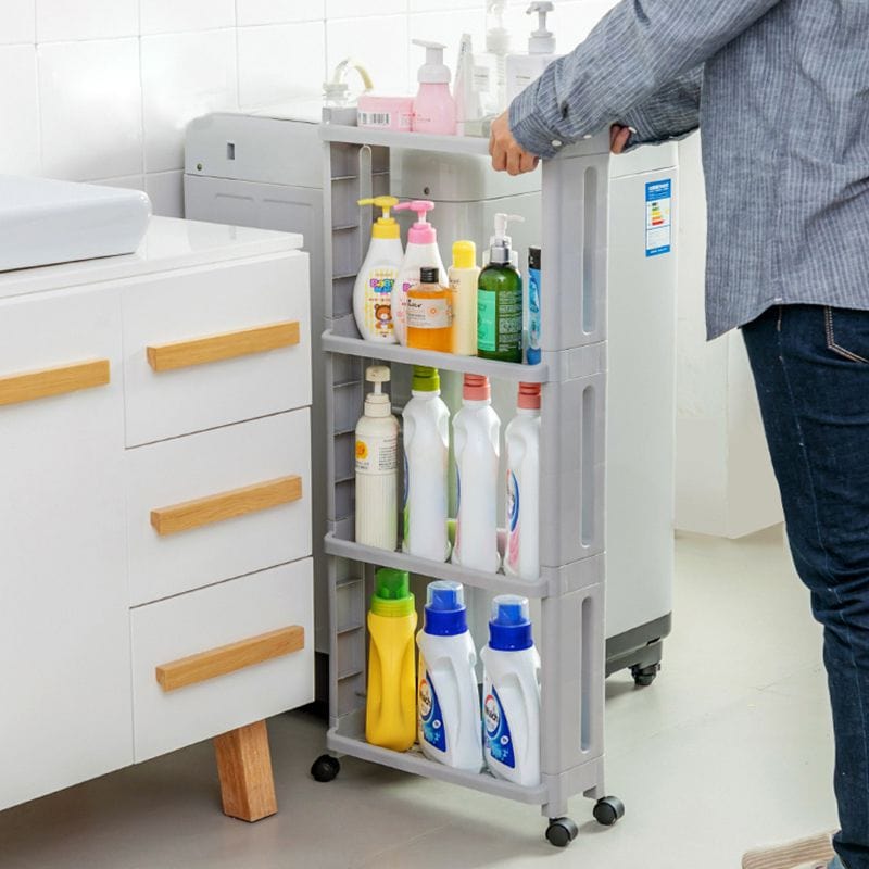 Bathroom Organizer Plastic Racks with Wheels - east2cart.uk