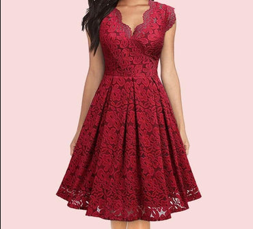 Summer Elegant Ladies Dress with Lace - east2cart.uk