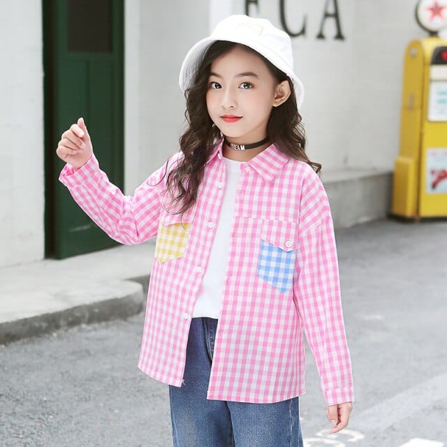 Girls Cotton Striped Shirts