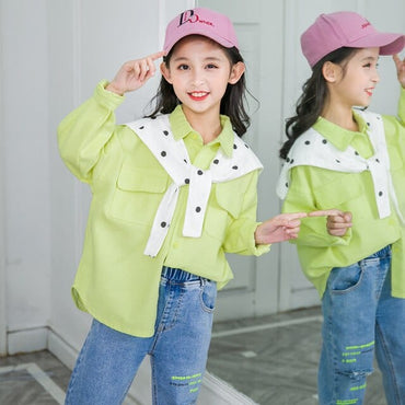 Girls Cotton Striped Shirts