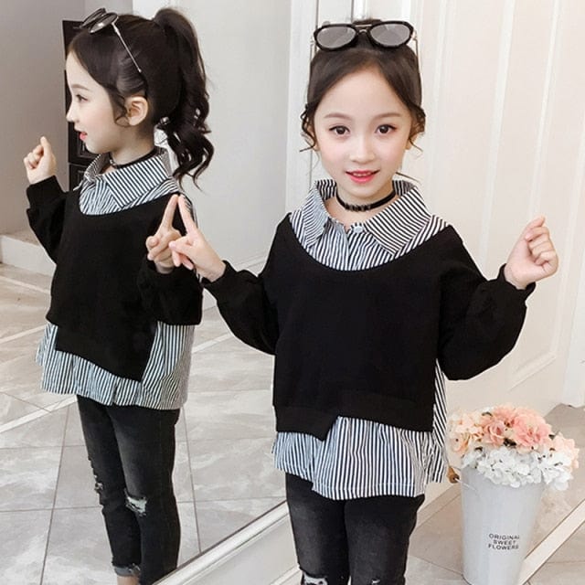 Girls Cotton Striped Shirts