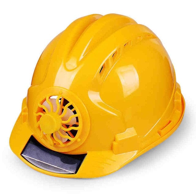 Solar Power Fan Helmet Outdoor Working Safety Hard Hat Construction Workplace ABS material Protective Cap Powered by Solar Panel - east2cart.uk