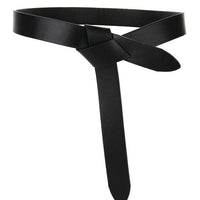 Newest Design knot cowskin belts for women soft real leather knotted strap belt long genuine dress accessories lady waistbands - east2cart.uk