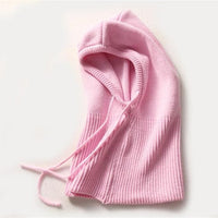 Winter Knitted Bonnet Mask Hat