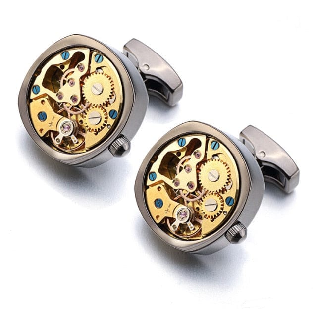 Steampunk Watch Men's Cufflinks - east2cart.uk