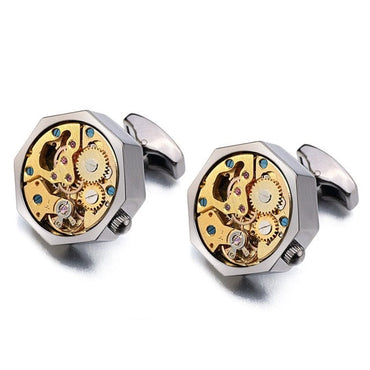 Steampunk Watch Men's Cufflinks - east2cart.uk