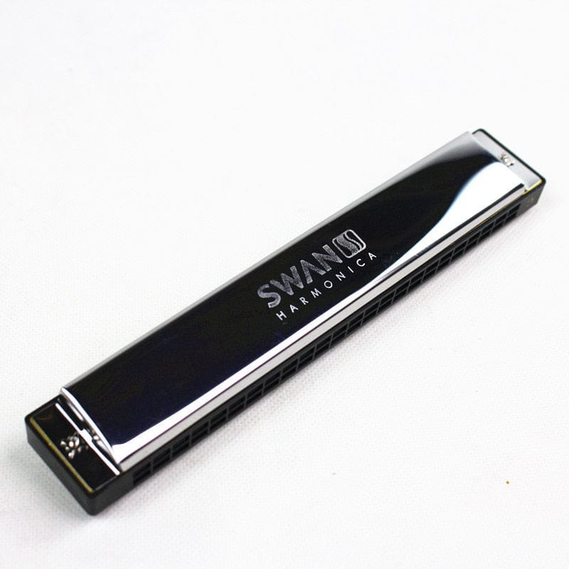 Swan Harmonica Tremolo C Key 24 Holes Tremolo Harmonica Mouth Organ High Quality Woodwind Musical Instruments - east2cart.uk