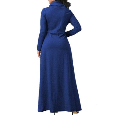 Plus Size Elegant Long Maxi Dress With Pockets