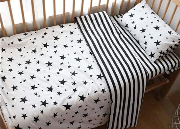 Nordic Striped Star Crib Bedding Set For Newborn - east2cart.uk