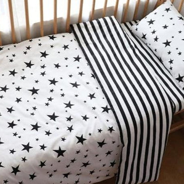 Nordic Striped Star Crib Bedding Set For Newborn - east2cart.uk