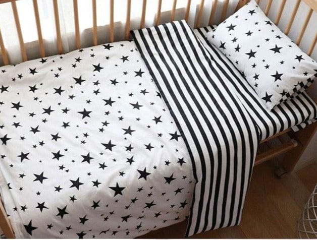 Nordic Striped Star Crib Bedding Set For Newborn - east2cart.uk