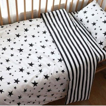 Nordic Striped Star Crib Bedding Set For Newborn - east2cart.uk