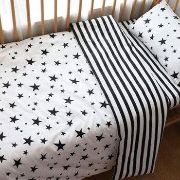 Nordic Striped Star Crib Bedding Set For Newborn - east2cart.uk