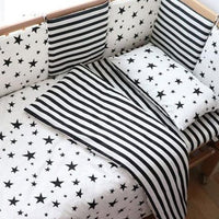 Nordic Striped Star Crib Bedding Set For Newborn - east2cart.uk