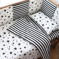 Nordic Striped Star Crib Bedding Set For Newborn - east2cart.uk