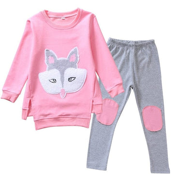 Girls Cartoon Long Sleeve Tracksuit