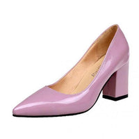 Office Lady Square Thick Heels