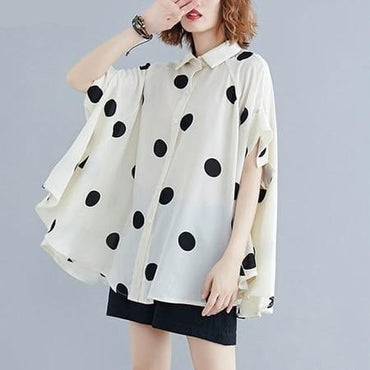 Polka Dot Loose Ladies Blouse - east2cart.uk