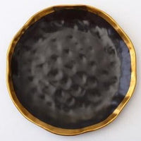 Luxury Gold Edges Black And White Tableware Set - east2cart.uk