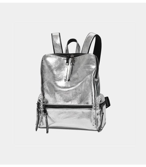 Women's Backpack 2019 New Fashion Summer School Bag for Teenage Girls Back Pack Silver High Quality Backpack PU Bagpack Female - east2cart.uk