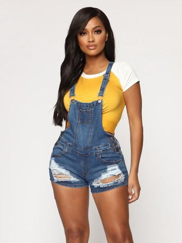 Denim jumpsuit jeans - east2cart.uk